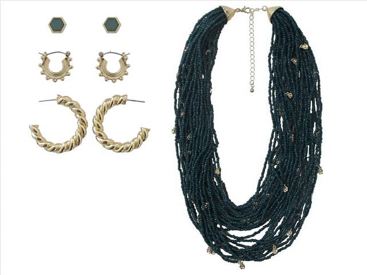 Time and Tru 2pack Multi Earring and Short Necklace Set