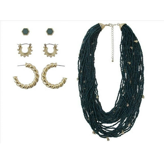 Time and Tru 2pack Multi Earring and Short Necklace Set