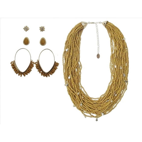 Time and Tru 2pack Multi Earring and Short Necklace Set