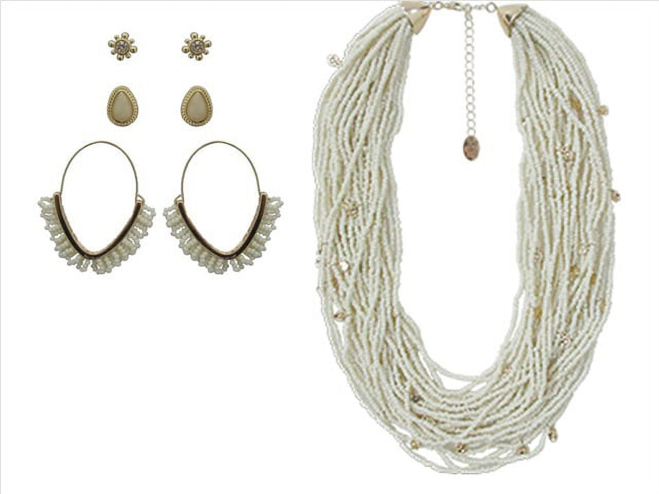 Time and Tru 2pack Multi Earring and Short Necklace Set