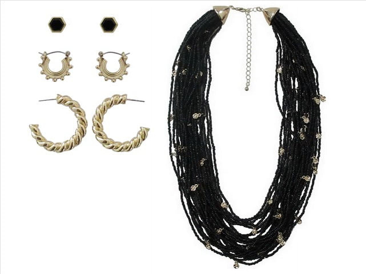 Time and Tru 2pack Multi Earring and Short Necklace Set