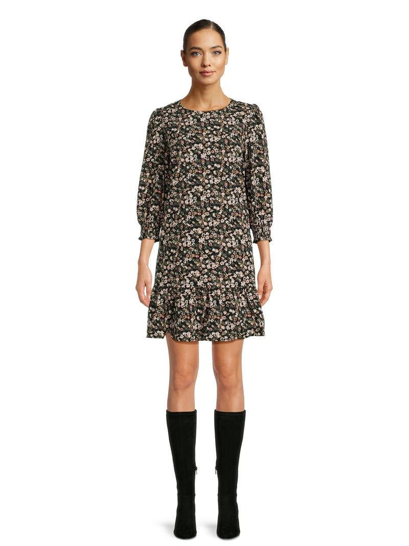 【新品未着用】Volume Sleeve Mini Dress Josie Square Neck Mini Dress Selene Floral | Forever New