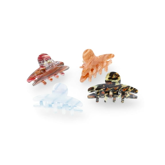 Time and Tru Women’s Hair Claw Clips, 4-Pack