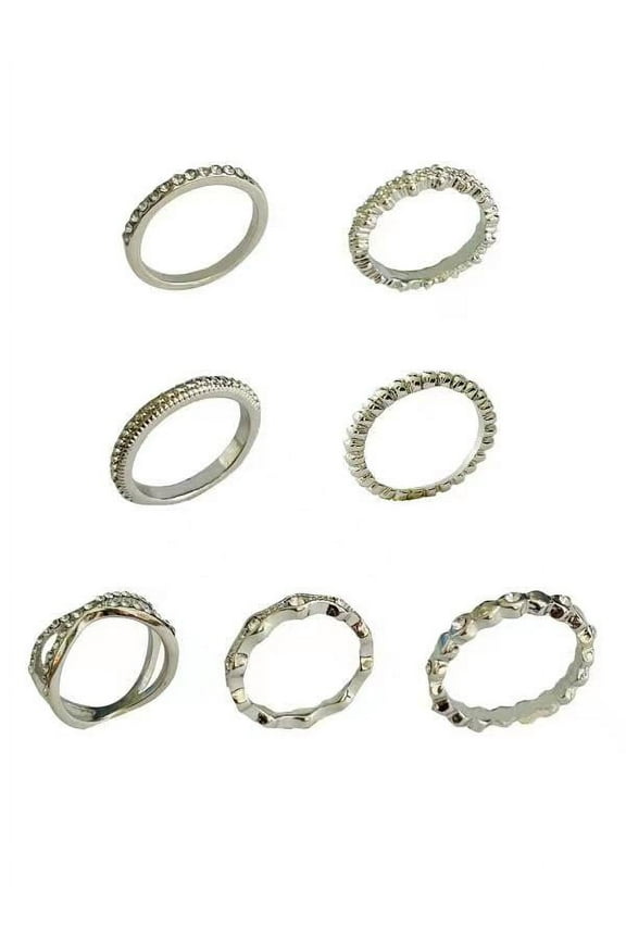 7 Pk Rings with Stones