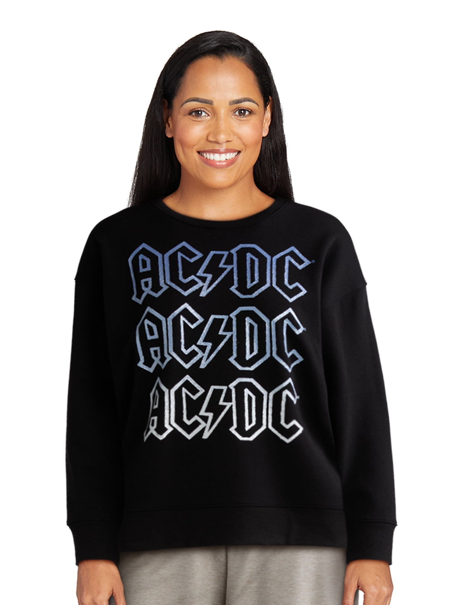 Time and Tru ACDC Graphic Pullover Sweatshirt, Sizes XS-XXXL - Walmart.com