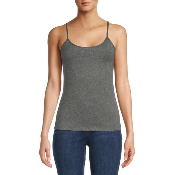 Time and Tru Women’s Cami Top with Adjustable Straps, Sizes XS-XXXL