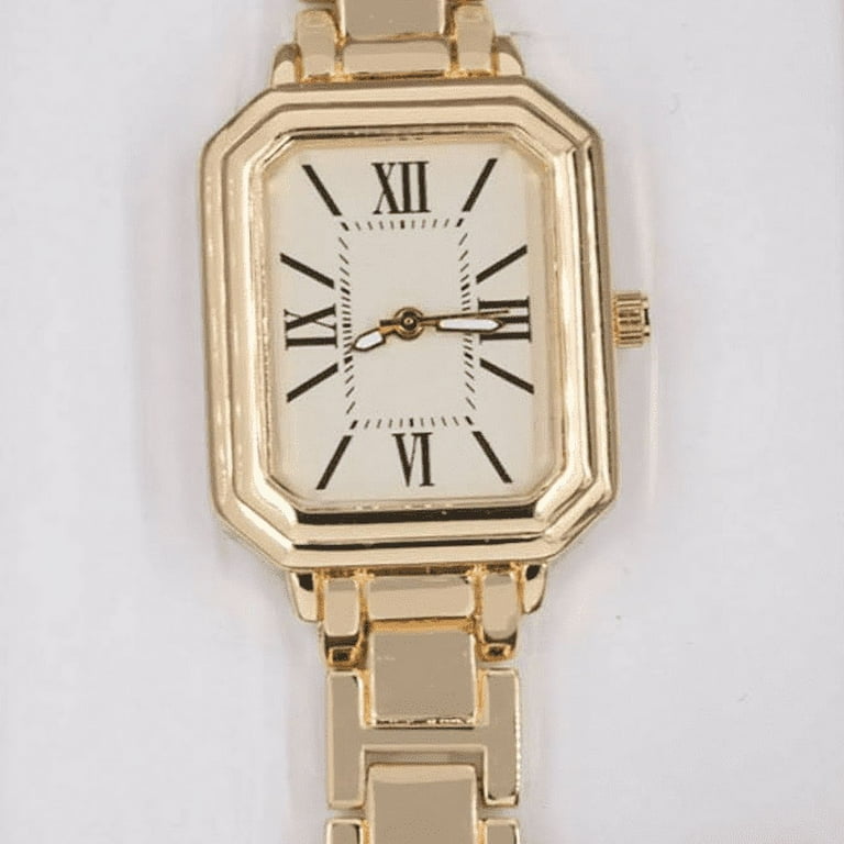 Time and Tru Adult Female Analog Watch in One Size Color Gold