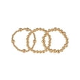 thumbnail image 1 of Time and Tru Adult Female Gold-Tone Textured Cast 3pc Stretch Bracelet Set, 1 of 4