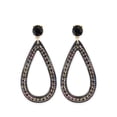 thumbnail image 1 of Time and Tru Adult Ladies Black Teardrop with Black Stone Earring, 1 pack, Single Pair Earring, 1 of 2