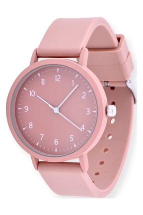 Adult Unisex Analog Watch in Pink and Silicone Band (42000WML)