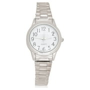 Time and Tru Adult Unisex Silver Round Case Analog Watch 4152WML