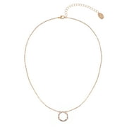 Time and Tru Adult Womens Gold Tone Baguette Crystal Metal Pendant Necklace