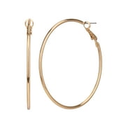 Time and Tru Adult Womens Gold Tone Metal Hoop Earring