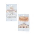 thumbnail image 1 of Time and Tru Adult Women's Ivory Claw Hair Clips, 4-Pack, 1 of 1