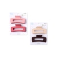 thumbnail image 1 of Time and Tru Adult Women's Pink/Brown Claw Hair Clips, 4-Pack, 1 of 1
