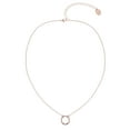 thumbnail image 1 of Time and Tru Adult Women's Rose Gold Tone Baguette Crystal Metal Pendant Necklace, 1 of 5
