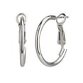 thumbnail image 1 of Time and Tru Adult Women's Silver Tone Small Metal Hoop Earring, 1 of 5