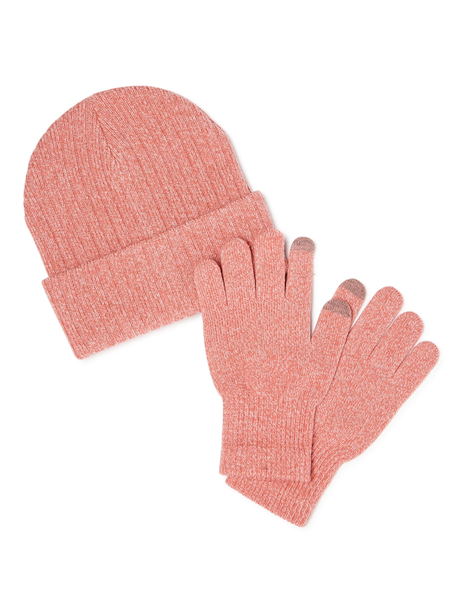 Time and Tru Beanie and Touch Gloves, 2-Piece Set