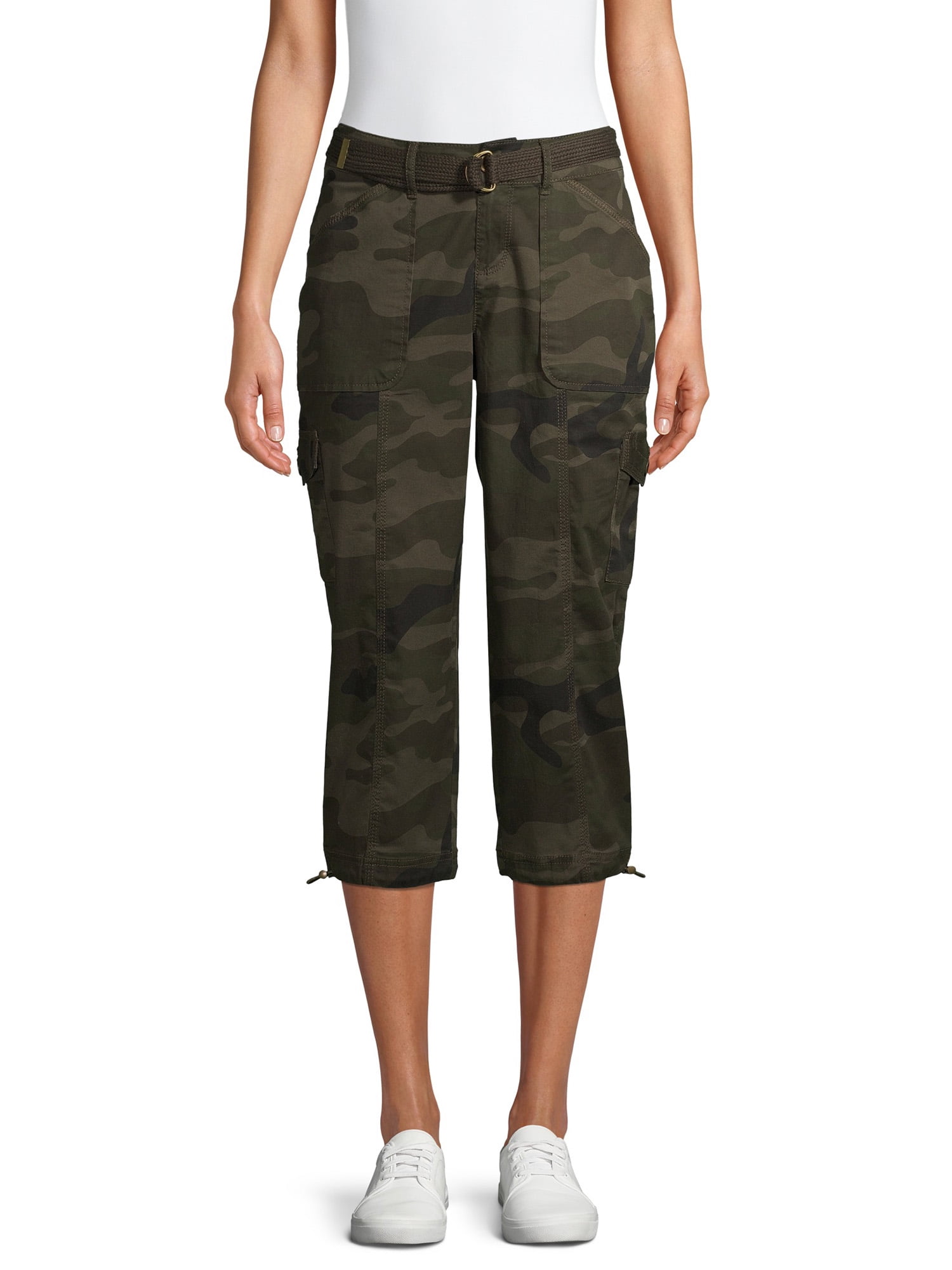 Time and Tru Belted Cargo Capri Pants