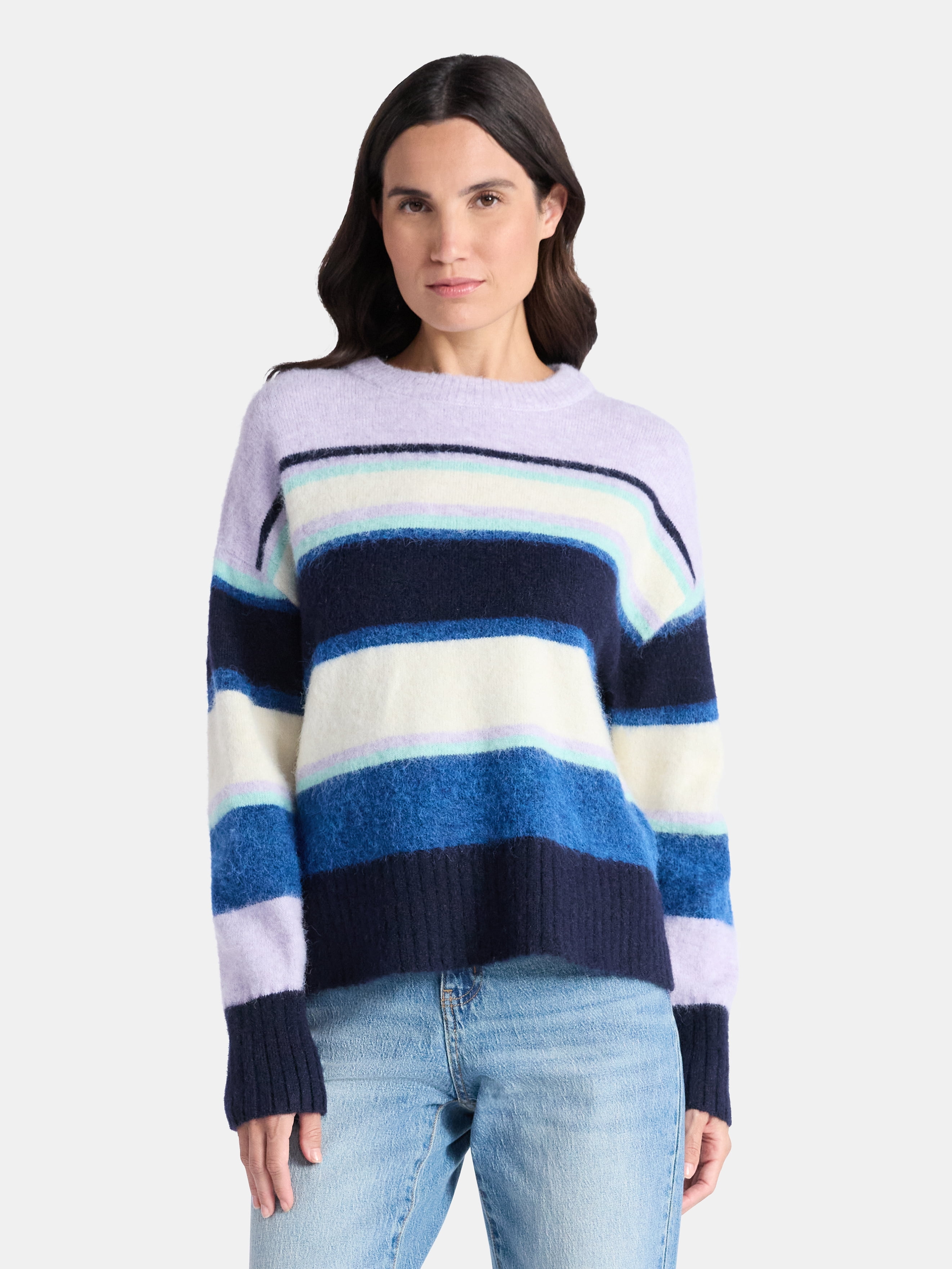 Time and Tru Brushed Sweater, XS - XXXL