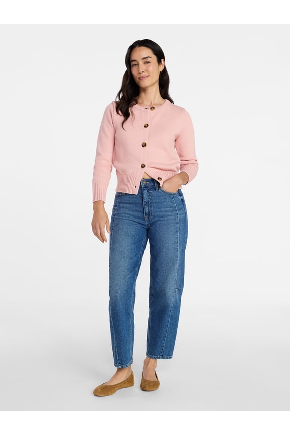 Women's Button Front Cardigan Sweater, Midweight, Sizes XS-XXXL