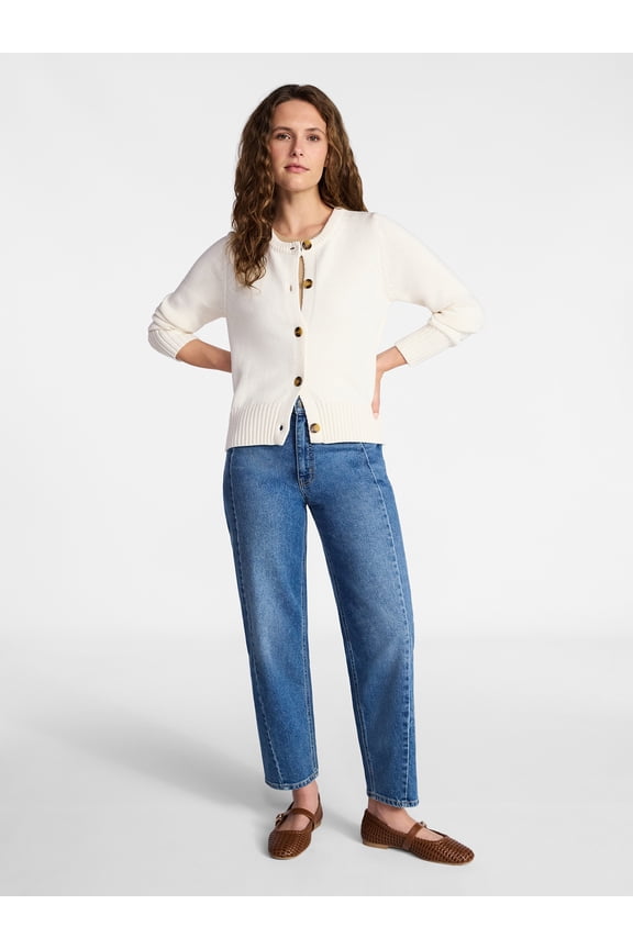 Women's Button Front Cardigan Sweater, Midweight, Sizes XS-XXXL