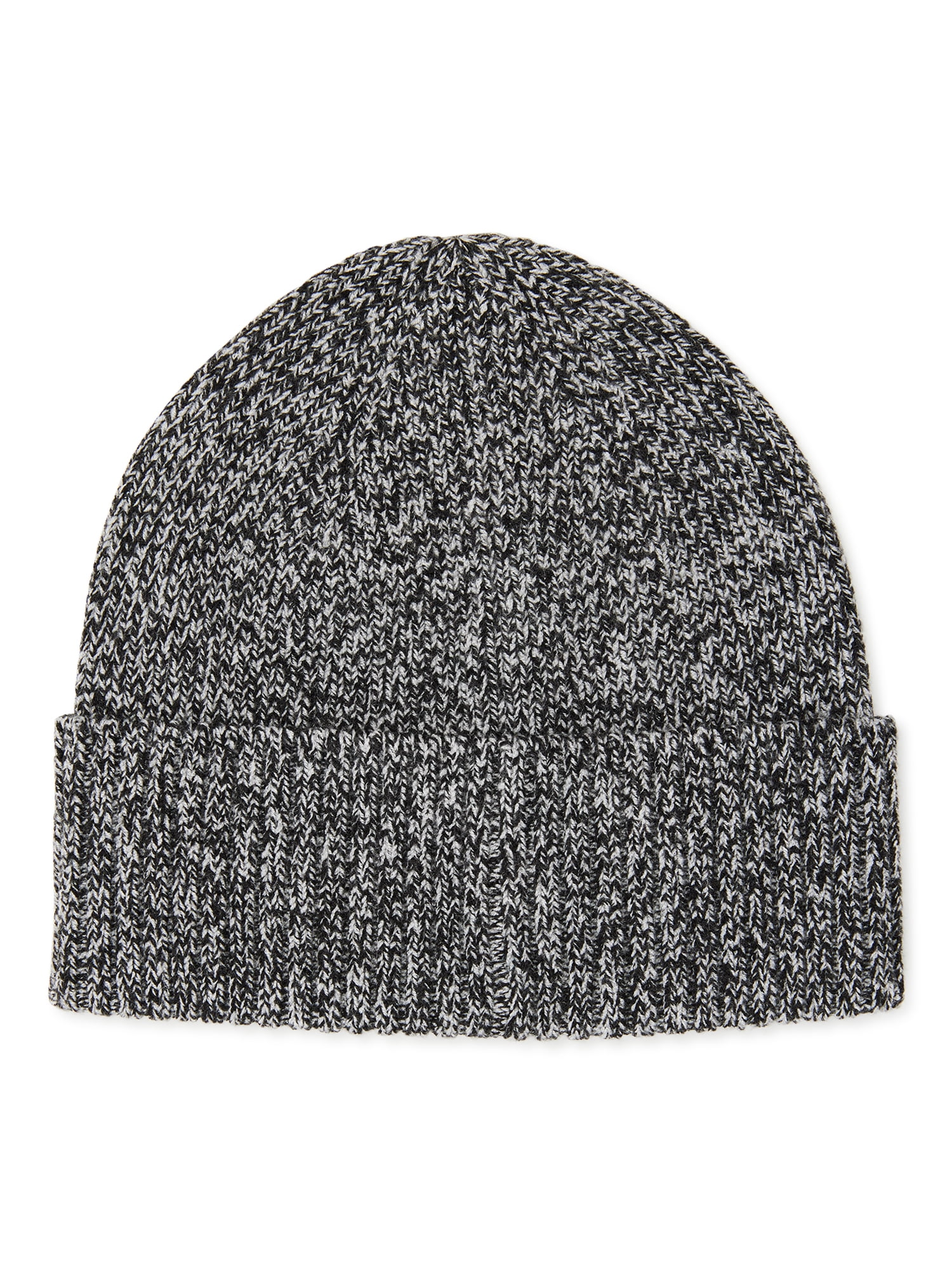 Time and Tru Women's Coordinate Beanie, One Size Fits Most, Black Soot Winter White
