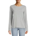 thumbnail image 1 of Time and Tru Crewneck Long Sleeve, T-Shirt (Women's), 1 of 5