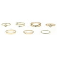 thumbnail image 1 of Time and Tru Delicate Gold-Tone Stacking Rings Set, 7-Pack, 1 of 3