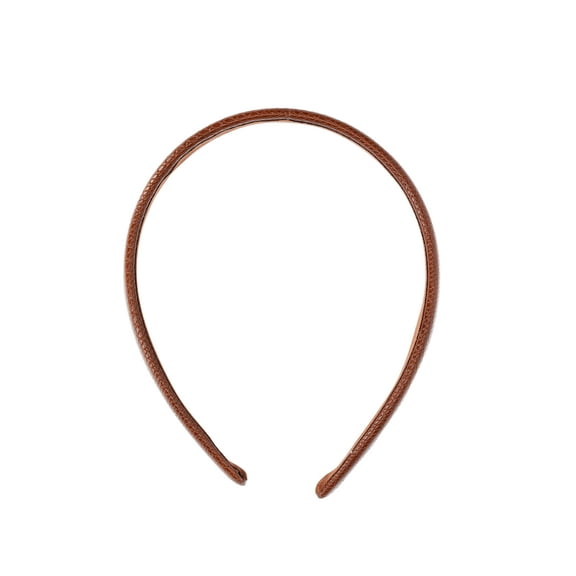 Time and Tru Embossed PU Headband, Brown