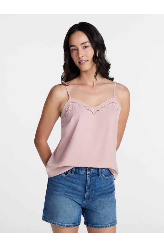 Embroidered Cami, Size XS-XXXL