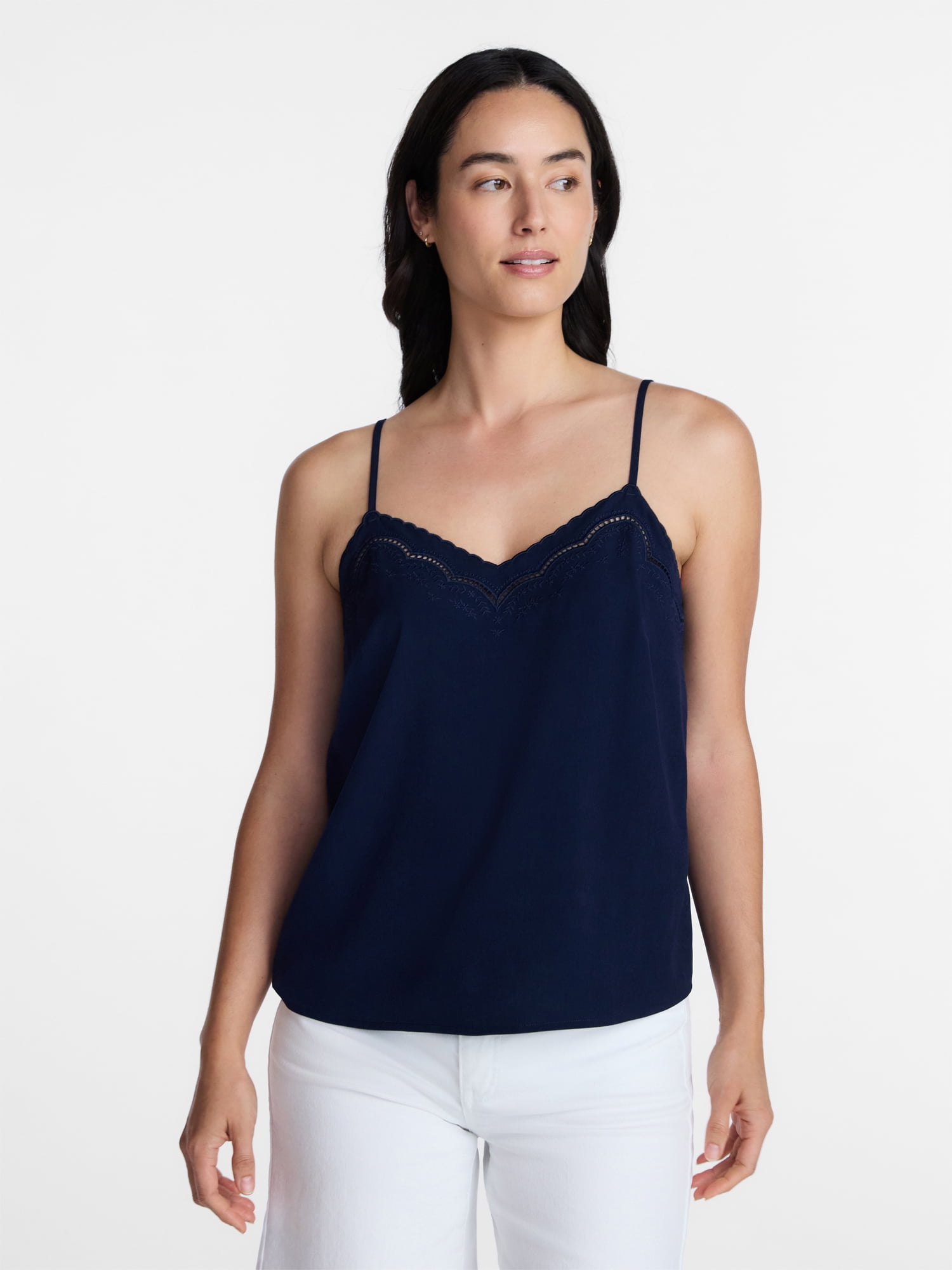 Time and Tru Embroidered Cami, Size XS-XXXL