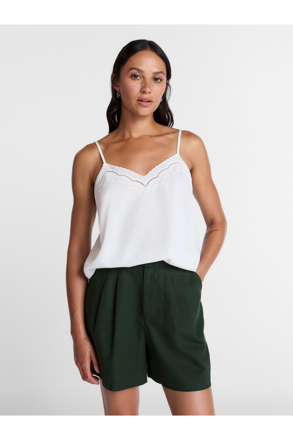 Embroidered Cami, Size XS-XXXL