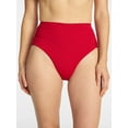 thumbnail image 1 of Time and Tru Women's and Women's Plus Size Ribbed High Waisted Bikini Bottoms, Sizes XS-3X, 1 of 5