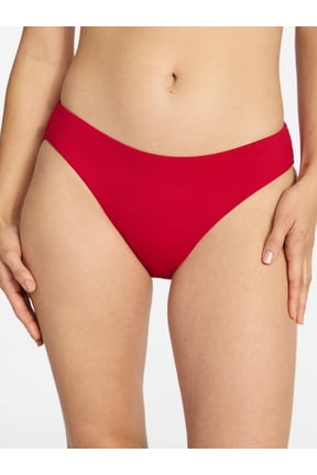 Women's Ribbed Low Rise Bikini Bottoms, Sizes XS-3X