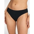 thumbnail image 1 of Time and Tru Women's and Women's Plus Size Ribbed Low Rise Bikini Bottoms, Sizes XS-3X, 1 of 5