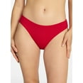 thumbnail image 1 of Time and Tru Women's and Women's Plus Size Ribbed Low Rise Bikini Bottoms, Sizes XS-3X, 1 of 5