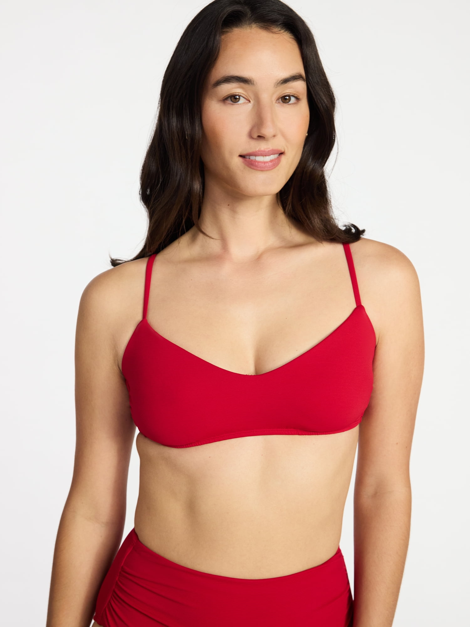 Time and Tru Women's Ribbed Bralette Top, Sizes XS-3X