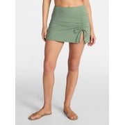 Time and Tru Women's Ribbed Swim Skirt, Sizes XS-3X
