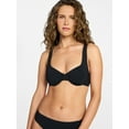 thumbnail image 1 of Time and Tru Women's and Women's Plus Size Ribbed Underwire Bikini Top, Sizes XS-3X, 1 of 5