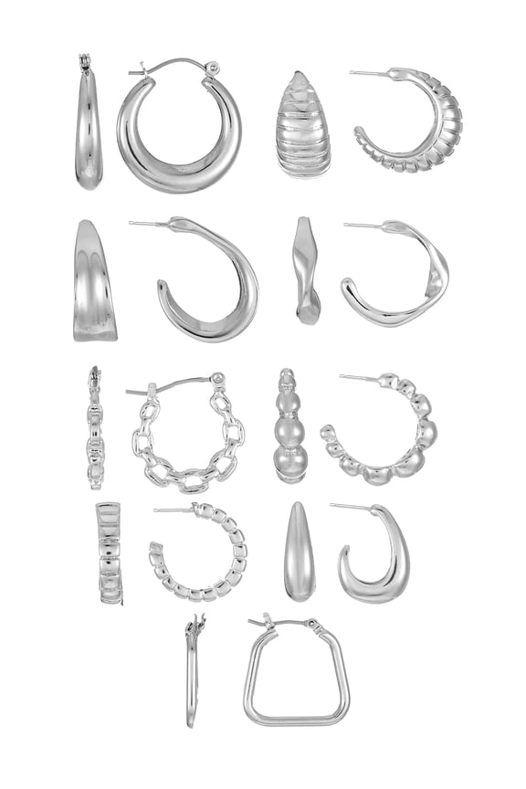 Essential Silver Hoop Set