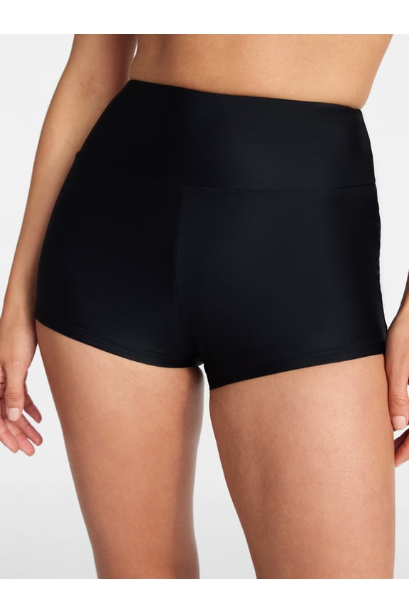 Women's and Women's Plus Size High Rise Swim Short, Sizes XS-3X