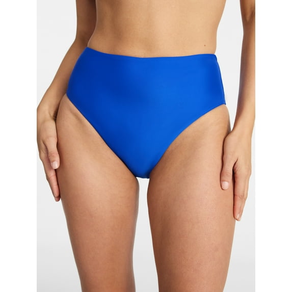 Time and Tru Women's and Women's Plus Size High Rise Bikini Bottoms, Sizes XS-3X