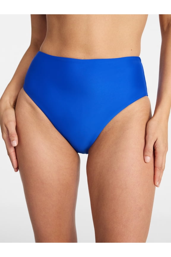 Women's and Women's Plus Size High Rise Bikini Bottoms, Sizes XS-3X
