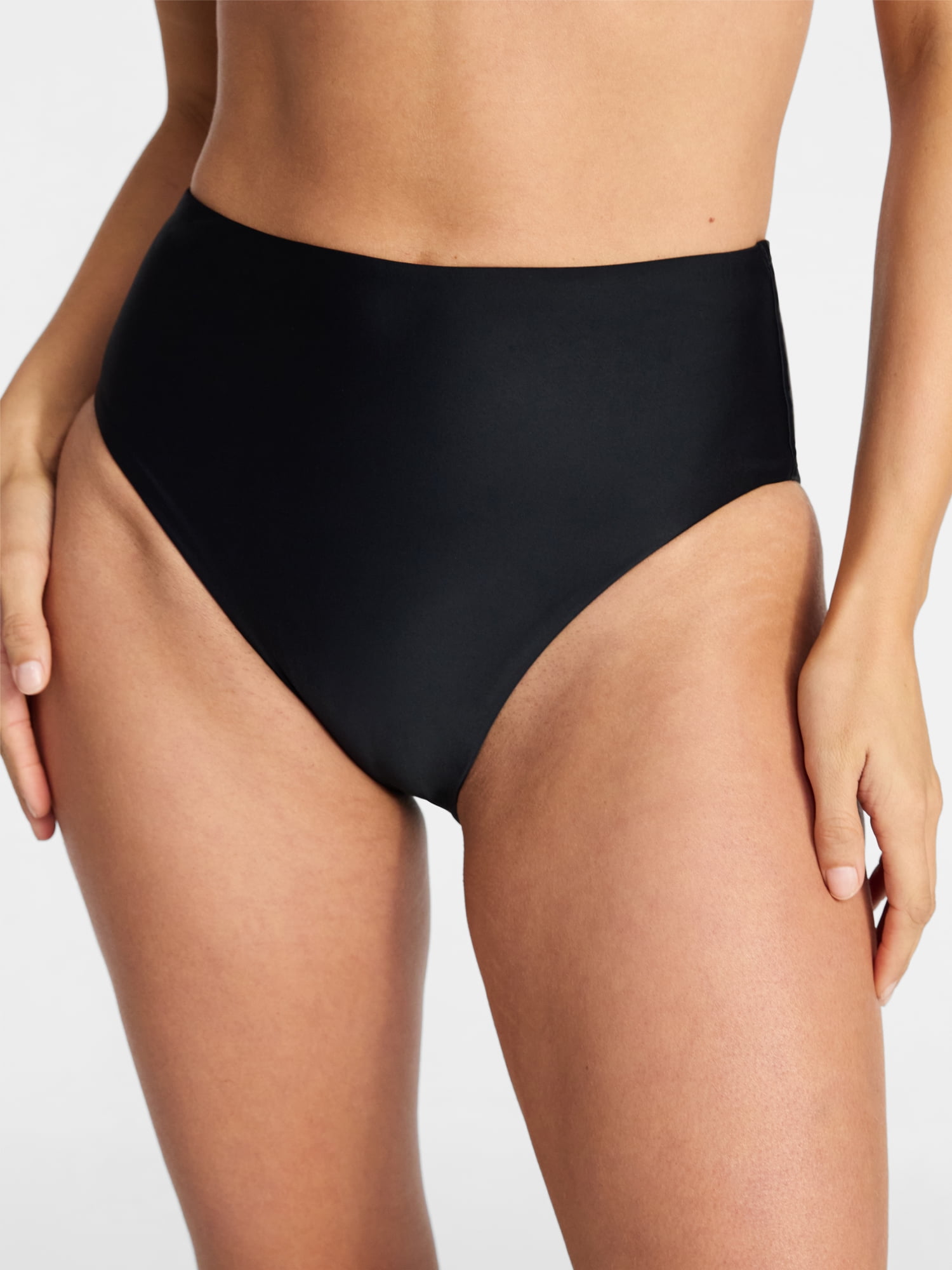 Time and Tru Women's and Women's Plus Size High Rise Bikini Bottoms, Sizes XS-3X
