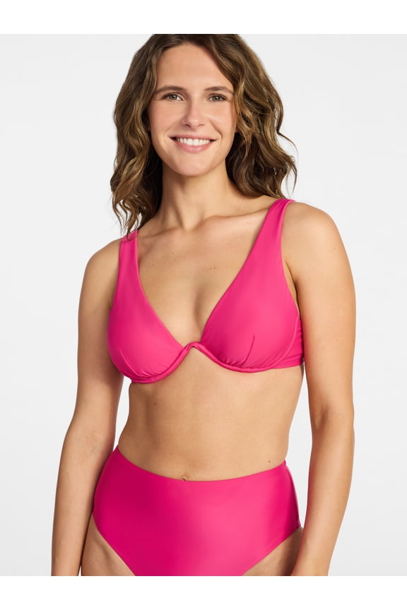 Women's and Women's Plus Underwire Bikini Top, Sizes XS-3X