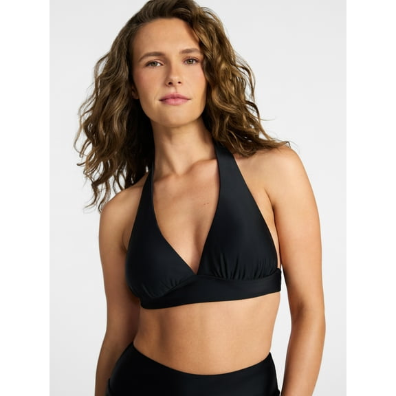 Time and Tru Women's and Women's Plus Tall Triangle Bikini Top, Sizes XS-3X