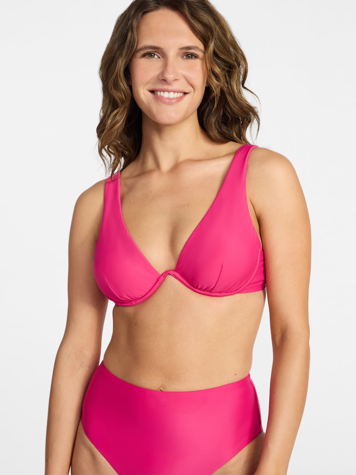 Time and Tru Women's and Women's Plus Underwire Bikini Top, Sizes XS-3X