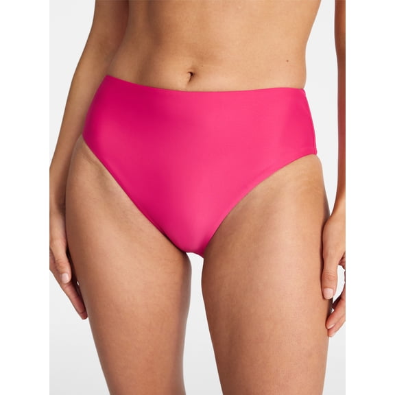 Time and Tru Women's and Women's Plus Mid Rise Bikini Bottoms, Sizes XS-3X