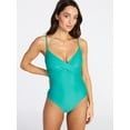 thumbnail image 1 of Time and Tru Women's and Women's Plus Size Ruched Front One Piece Swimsuit, Sizes XS-3X, 1 of 5